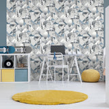 DecoratorsBest NYC Geo Collage Blue Grey Wallpaper