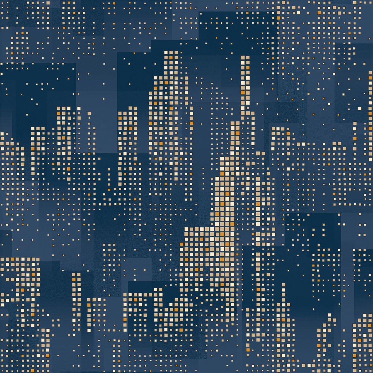 DecoratorsBest Matrix City Skyline Blue Wallpaper
