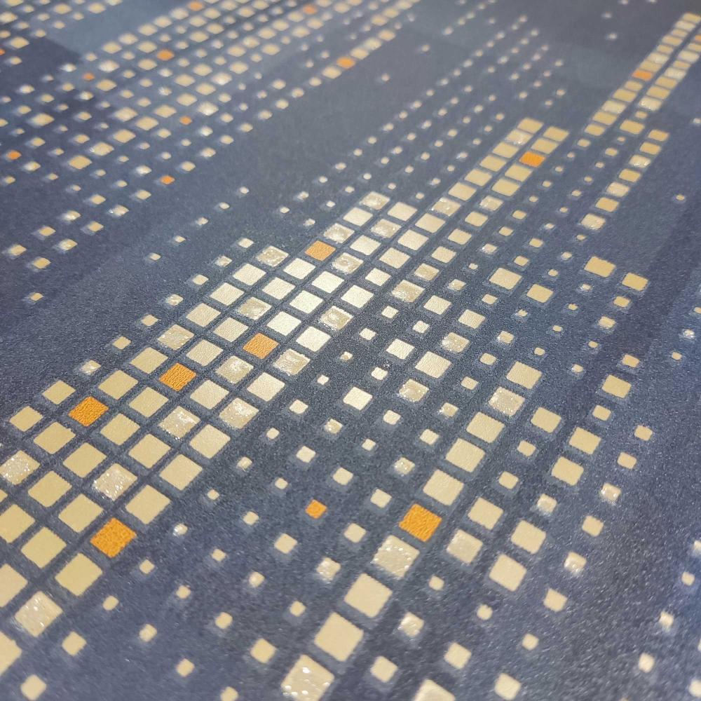 DecoratorsBest Matrix City Skyline Blue Wallpaper