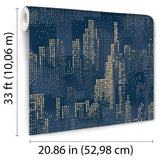 DecoratorsBest Matrix City Skyline Blue Wallpaper