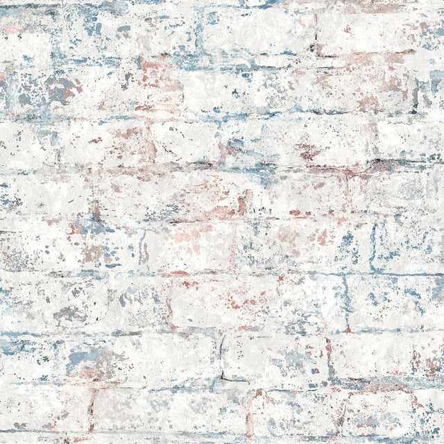 DecoratorsBest Distressed Bricks Blue Wallpaper