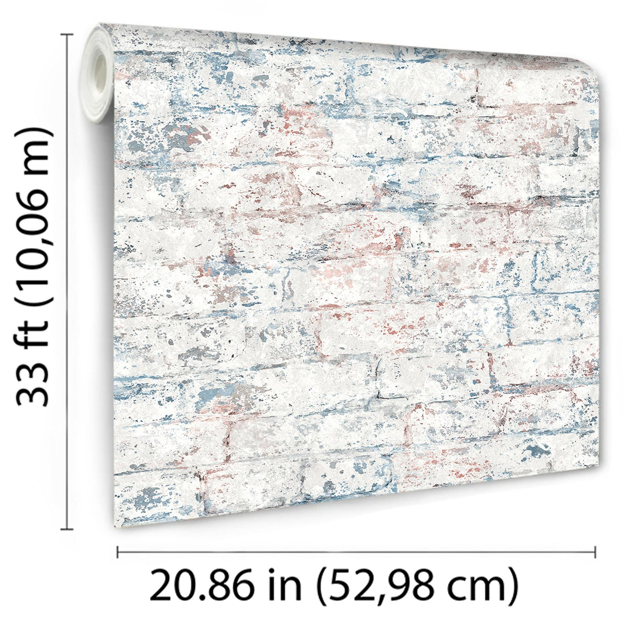 DecoratorsBest Distressed Bricks Blue Wallpaper