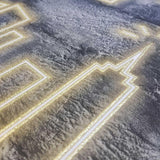 DecoratorsBest Neon City Skyline Yellow Wallpaper