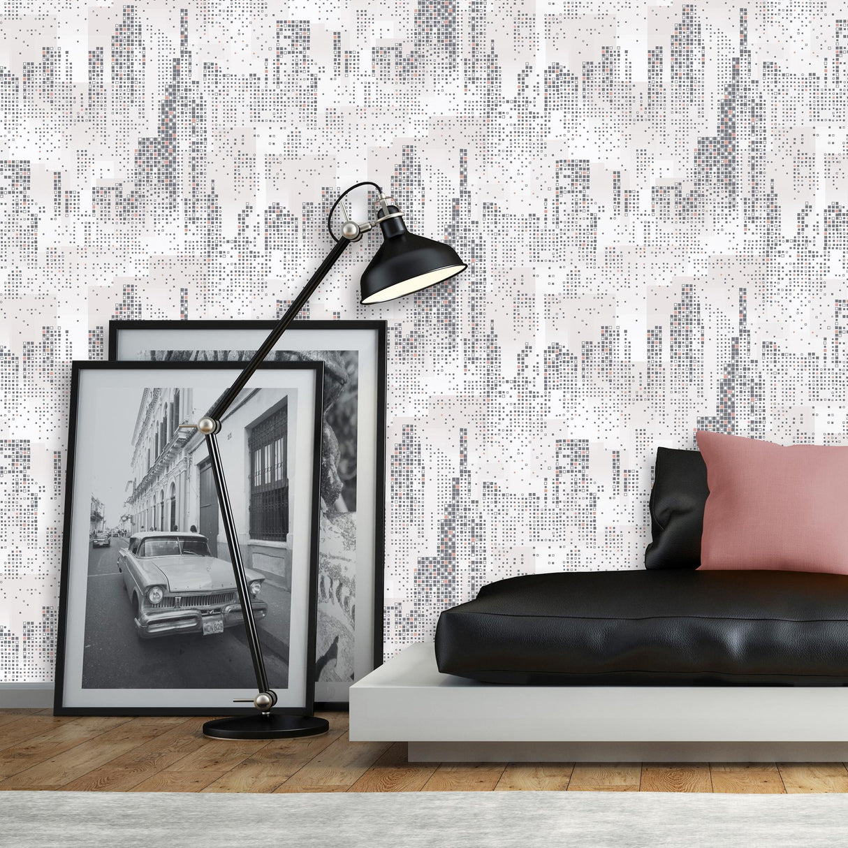 DecoratorsBest Matrix City Skyline Blush Wallpaper
