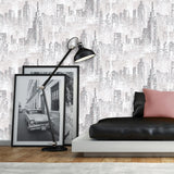 DecoratorsBest Matrix City Skyline Blush Wallpaper