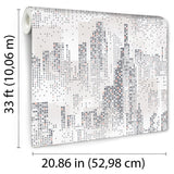 DecoratorsBest Matrix City Skyline Blush Wallpaper