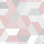 DecoratorsBest Loft Geometric Blush & Greys Wallpaper