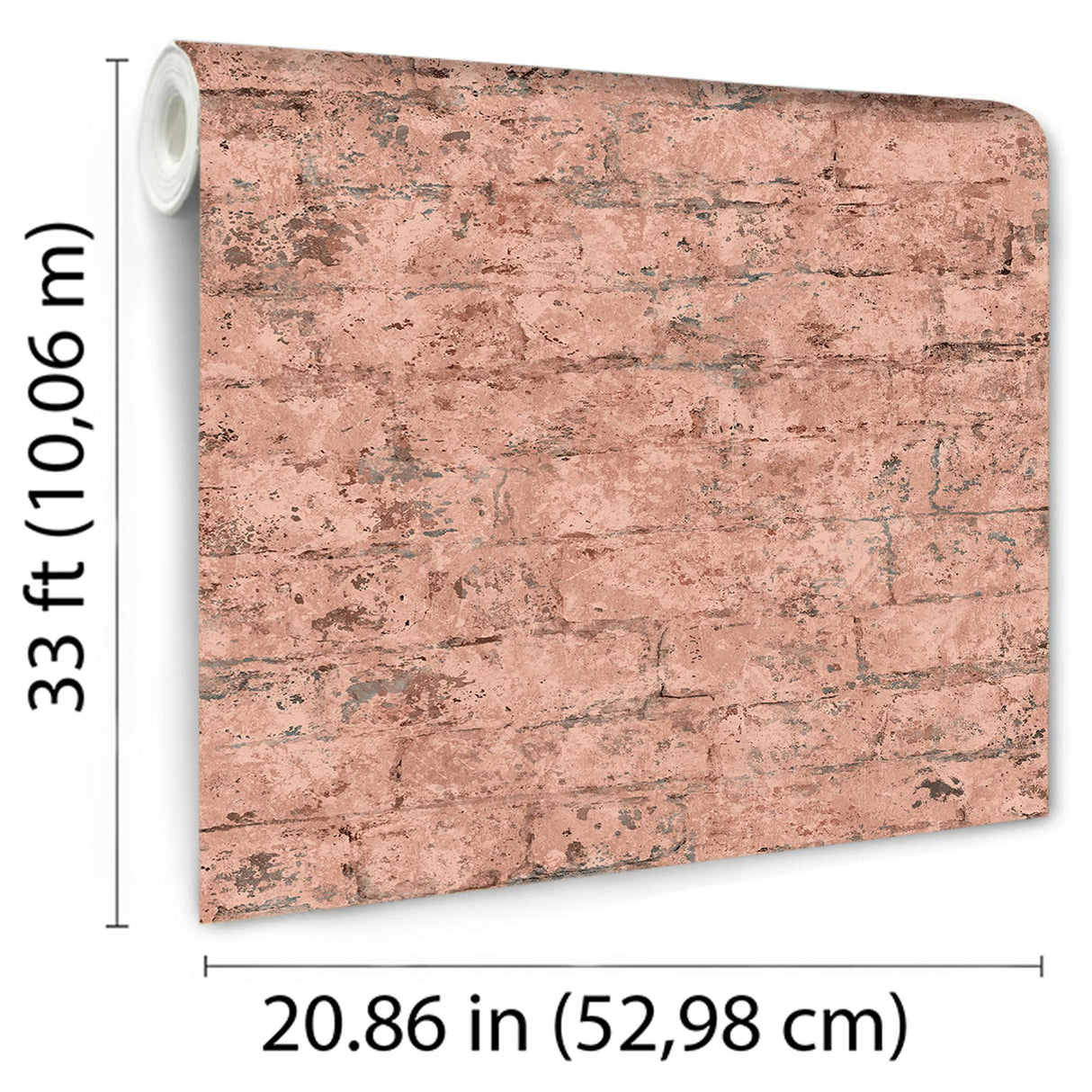 DecoratorsBest Distressed Bricks Rust Wallpaper