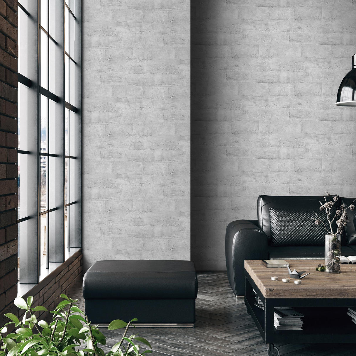 DecoratorsBest Painted Loft Bricks Grey Wallpaper