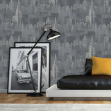 DecoratorsBest Matrix City Skyline Grey Wallpaper
