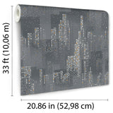 DecoratorsBest Matrix City Skyline Grey Wallpaper