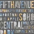 DecoratorsBest New York Typo Grey Wallpaper