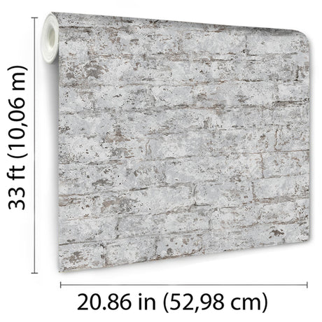 DecoratorsBest Distressed Bricks Grey Wallpaper