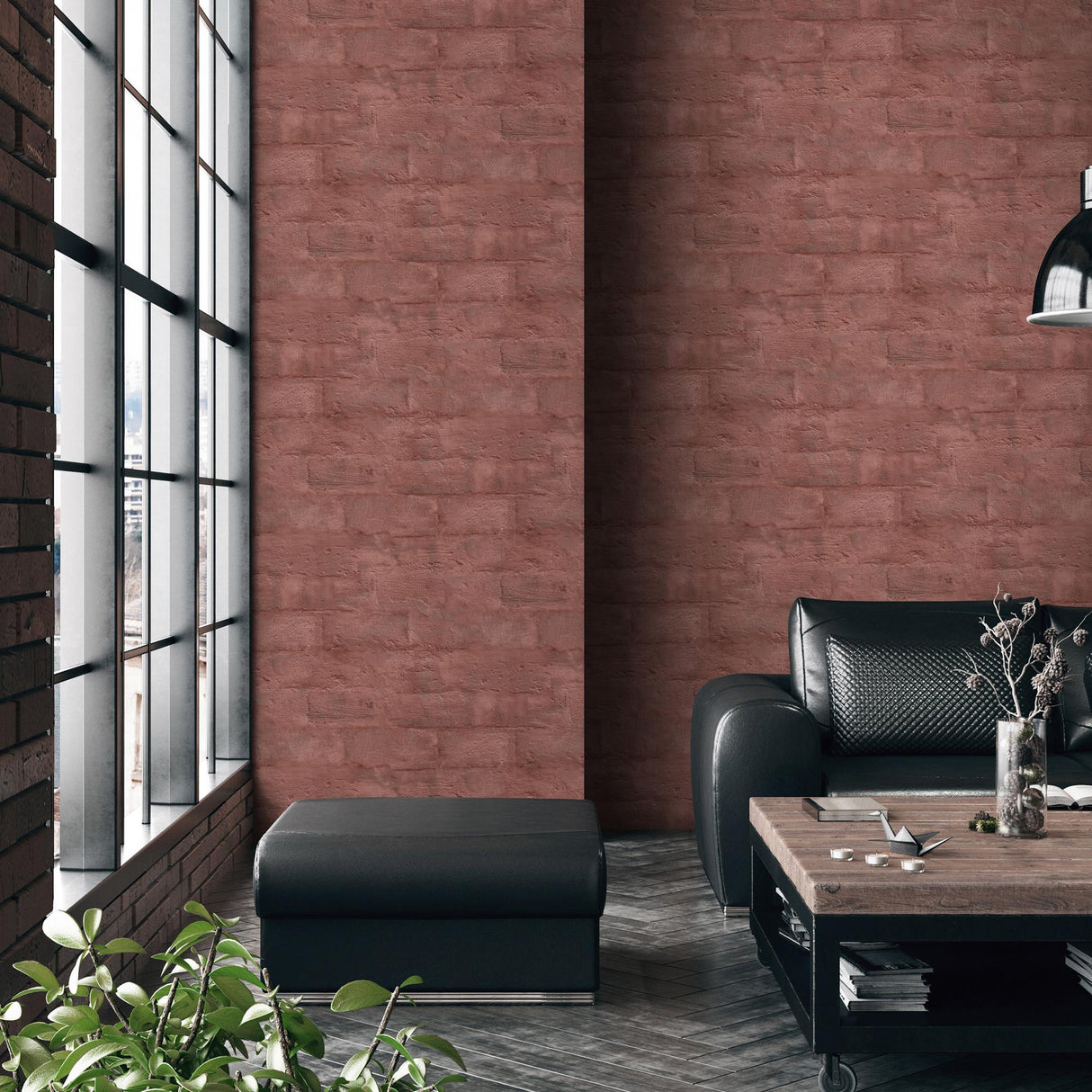 DecoratorsBest Painted Loft Bricks Red Wallpaper