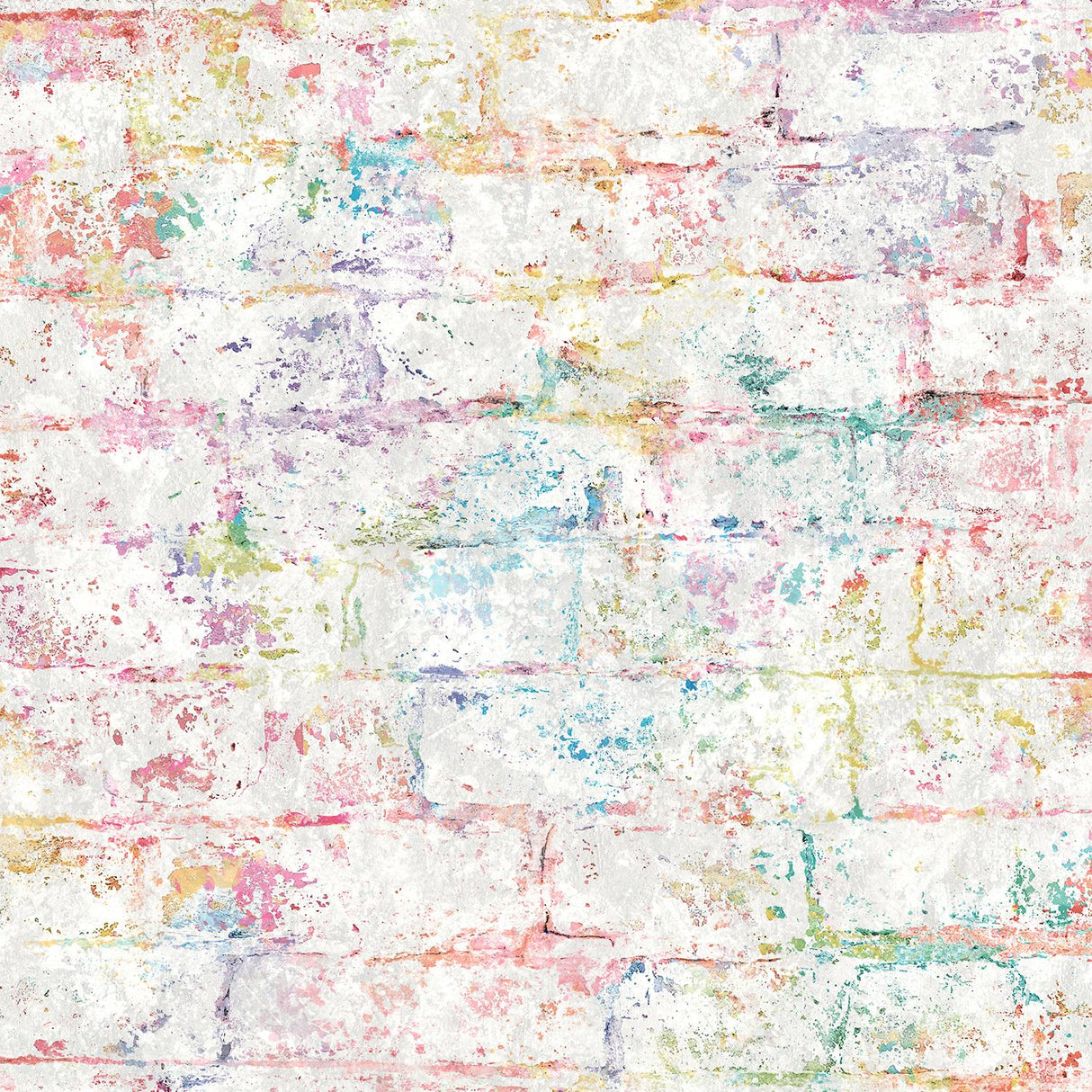 DecoratorsBest Distressed Bricks Multicolor Wallpaper