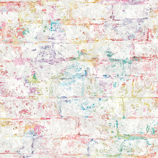 DecoratorsBest Distressed Bricks Multicolor Wallpaper