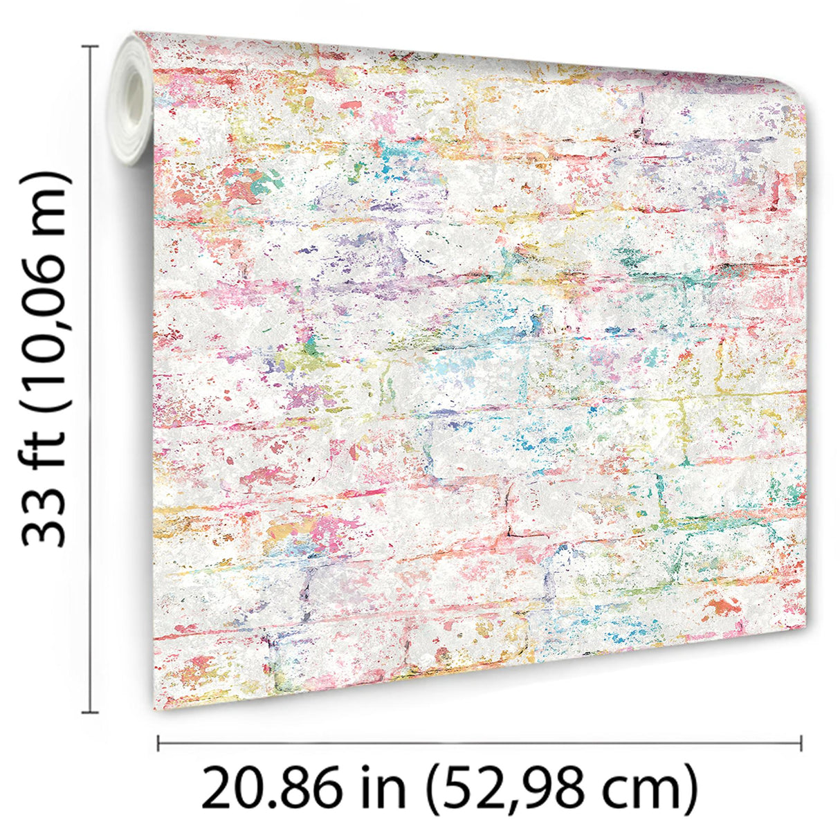 DecoratorsBest Distressed Bricks Multicolor Wallpaper