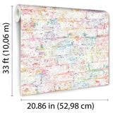 DecoratorsBest Distressed Bricks Multicolor Wallpaper
