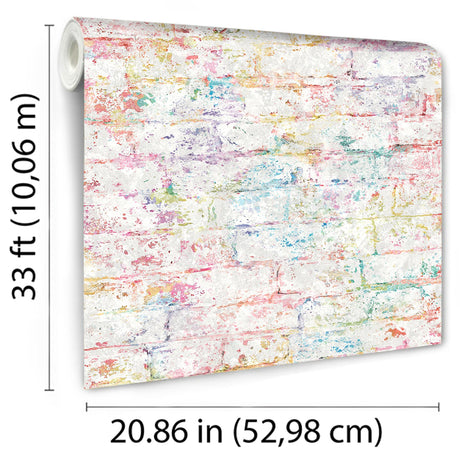 DecoratorsBest Distressed Bricks Multicolor Wallpaper