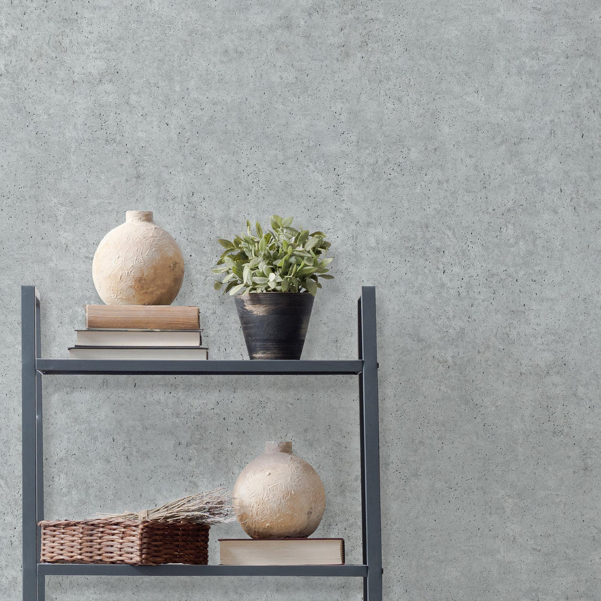 DecoratorsBest Cement Concrete Dark Grey Wallpaper