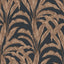 DecoratorsBest Luxe Tropical Palm Orange on Black Ground Wallpaper