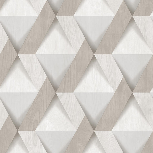 DecoratorsBest Modern Losange Wood Beige Wallpaper