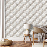 DecoratorsBest Modern Losange Wood Beige Wallpaper