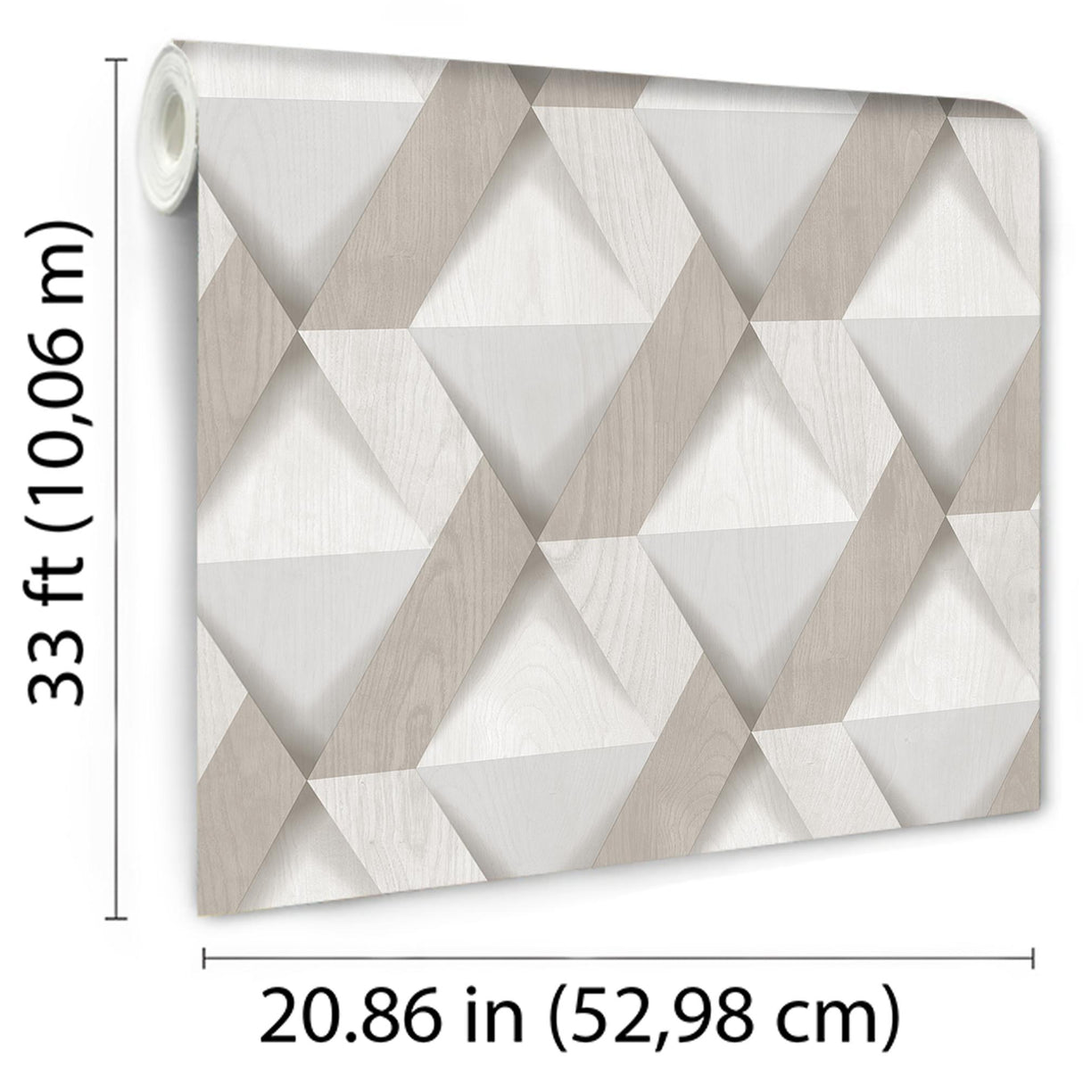 DecoratorsBest Modern Losange Wood Beige Wallpaper
