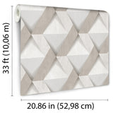 DecoratorsBest Modern Losange Wood Beige Wallpaper