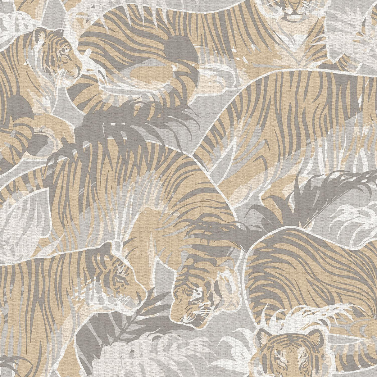 DecoratorsBest Tiger Squad Beige Wallpaper