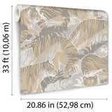 DecoratorsBest Tiger Squad Beige Wallpaper