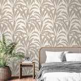 DecoratorsBest Luxe Tropical Palm Beige and Cream Wallpaper