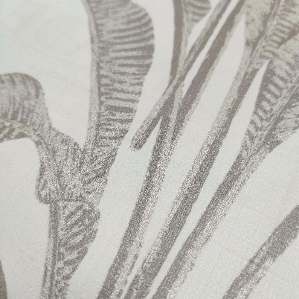 DecoratorsBest Luxe Tropical Palm Beige and Cream Wallpaper
