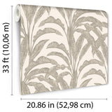 DecoratorsBest Luxe Tropical Palm Beige and Cream Wallpaper