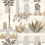 DecoratorsBest Mediterranean Villa Garden Beige Wallpaper