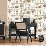 DecoratorsBest Mediterranean Villa Garden Beige Wallpaper