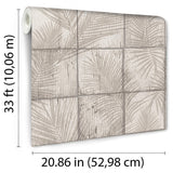 DecoratorsBest Rustic Palm Shadow Tile Beige Wallpaper