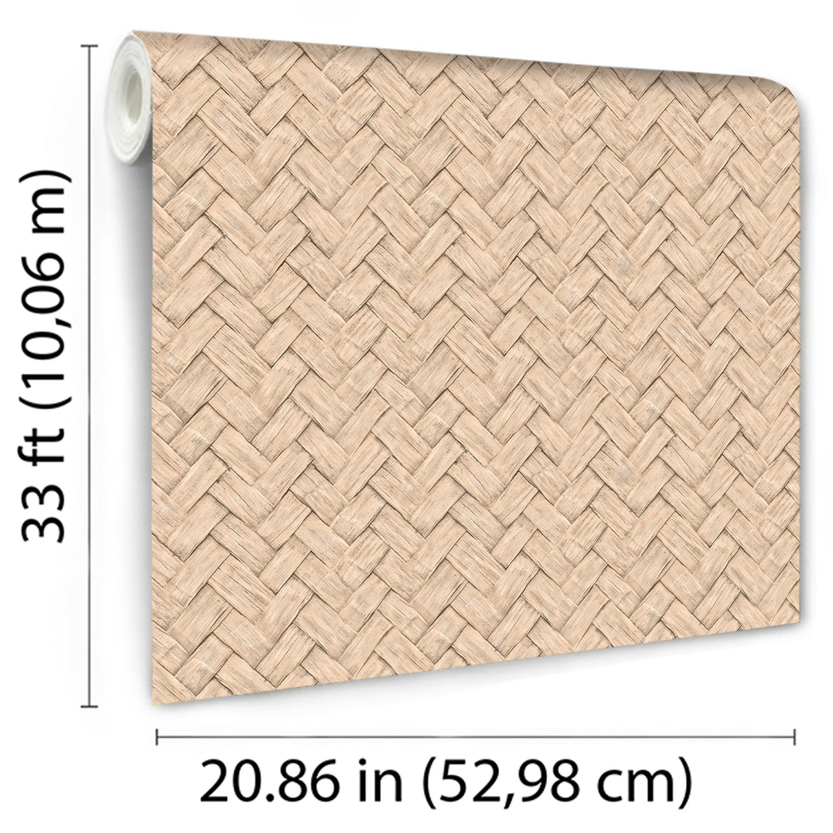 DecoratorsBest Faux Natural Weave Taupe Wallpaper