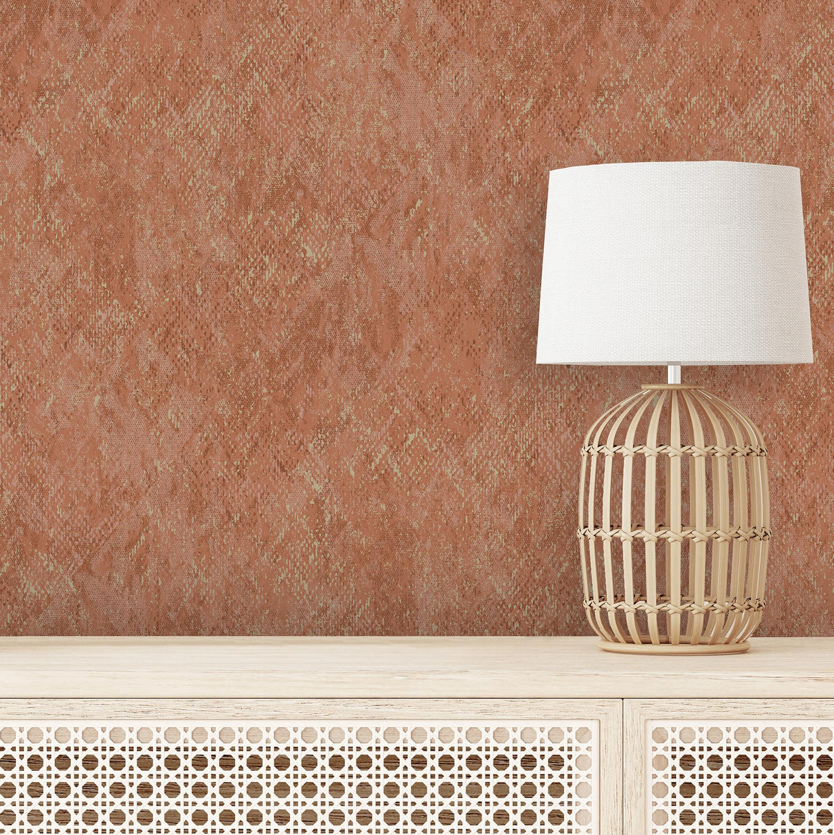 DecoratorsBest Python Diamond Texture Terracotta Wallpaper