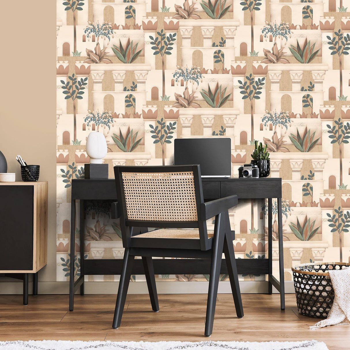 DecoratorsBest Mediterranean Villa Garden Orange Wallpaper