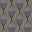 DecoratorsBest Modern Losange Wood Dark Grey Wallpaper