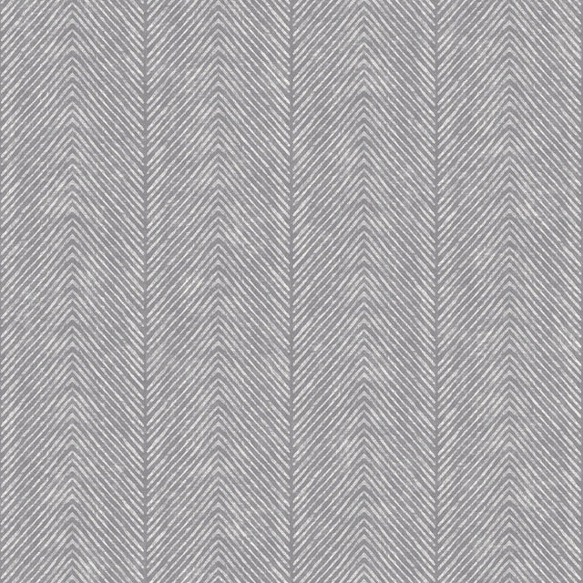 DecoratorsBest Nomad Herringbone Stripe Dark Grey Wallpaper