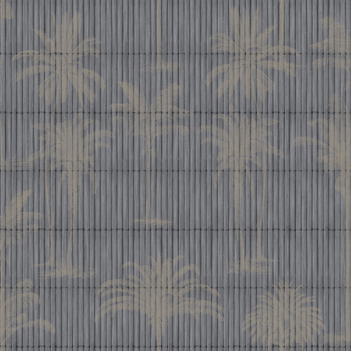 DecoratorsBest Vintage Palm Grove Dark Grey Wallpaper