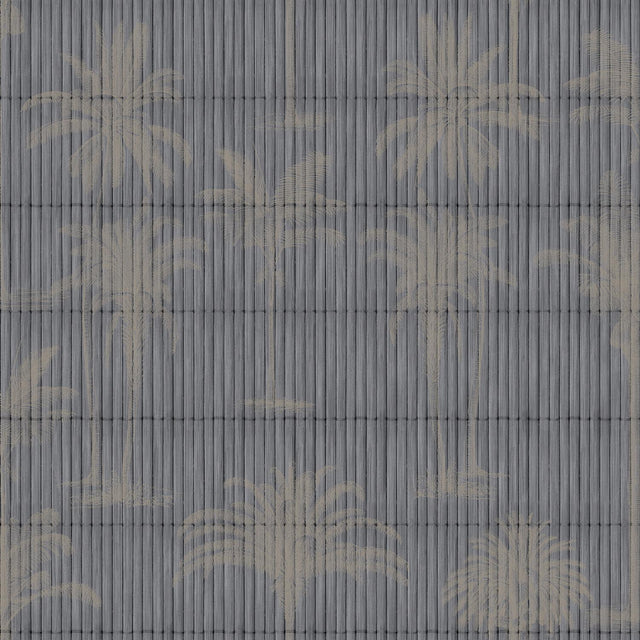 DecoratorsBest Vintage Palm Grove Dark Grey Wallpaper