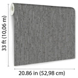 DecoratorsBest Faux Natural Straw Dark Grey Wallpaper