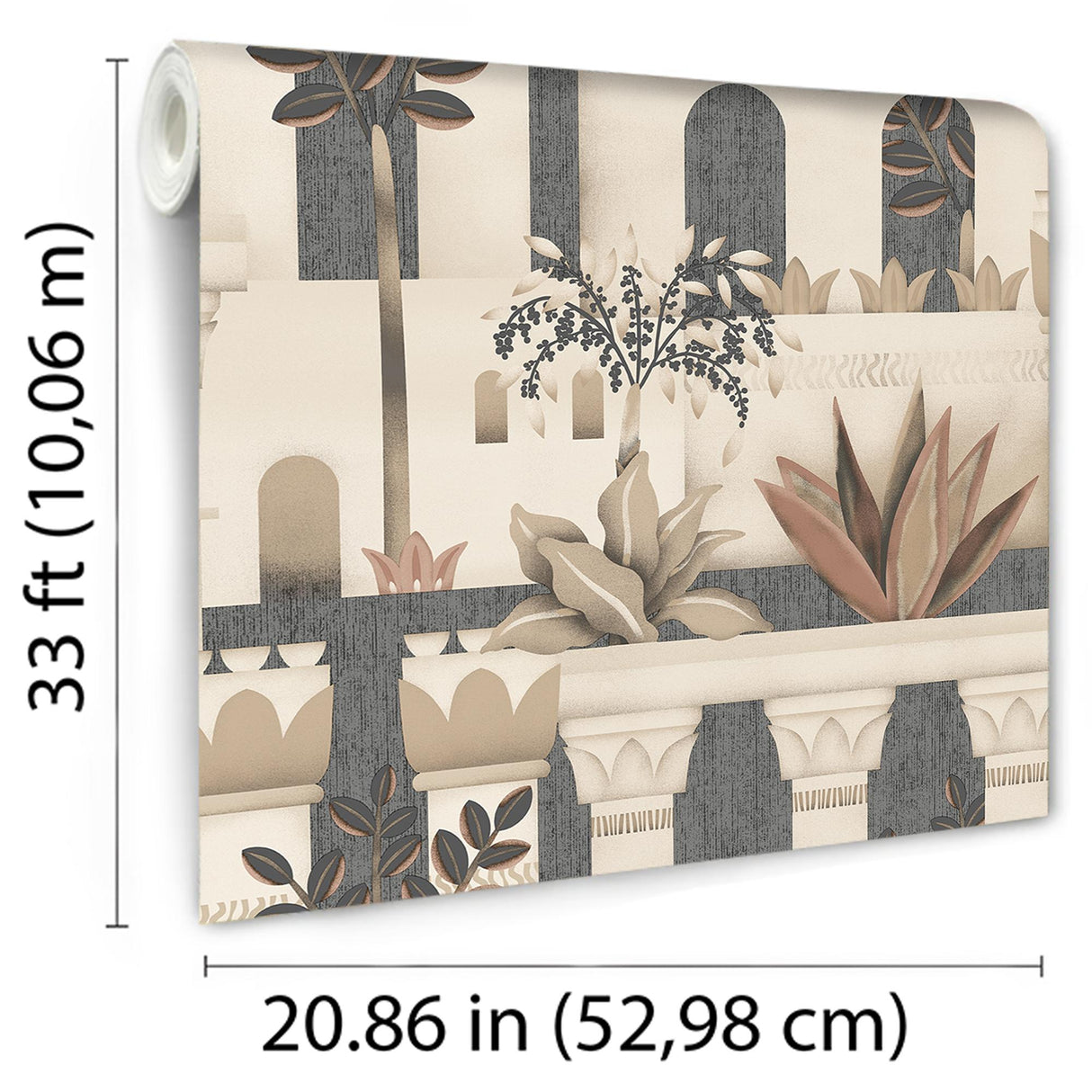 DecoratorsBest Mediterranean Villa Garden Grey Wallpaper