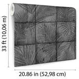DecoratorsBest Rustic Palm Shadow Tile Grey Wallpaper