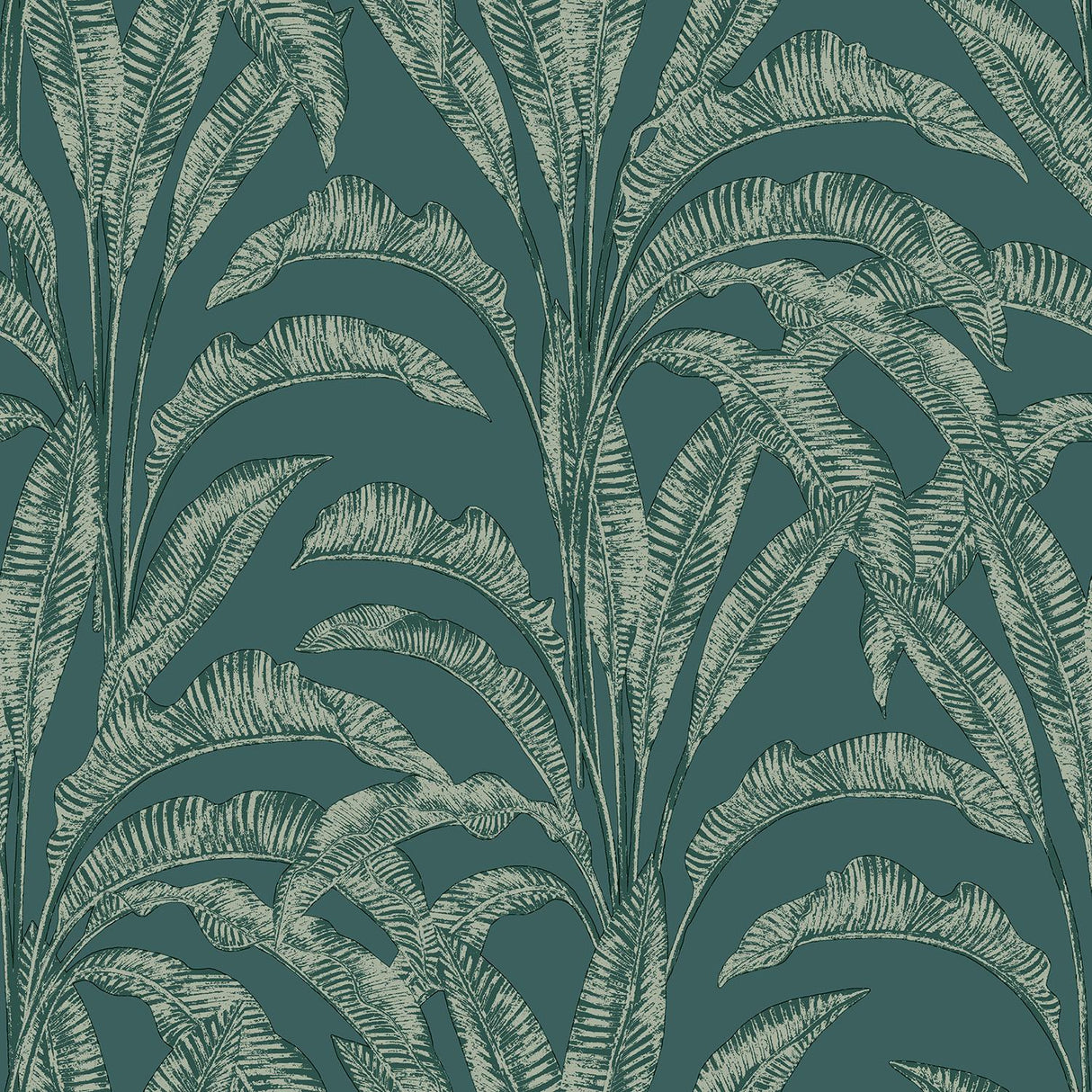 DecoratorsBest Luxe Tropical Palm Green Wallpaper