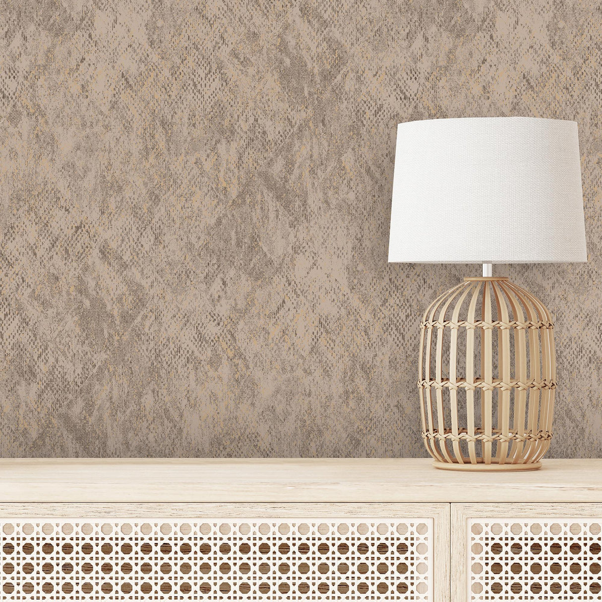 DecoratorsBest Python Diamond Texture Taupe Wallpaper