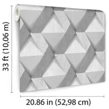 DecoratorsBest Modern Losange Wood Light Grey Wallpaper